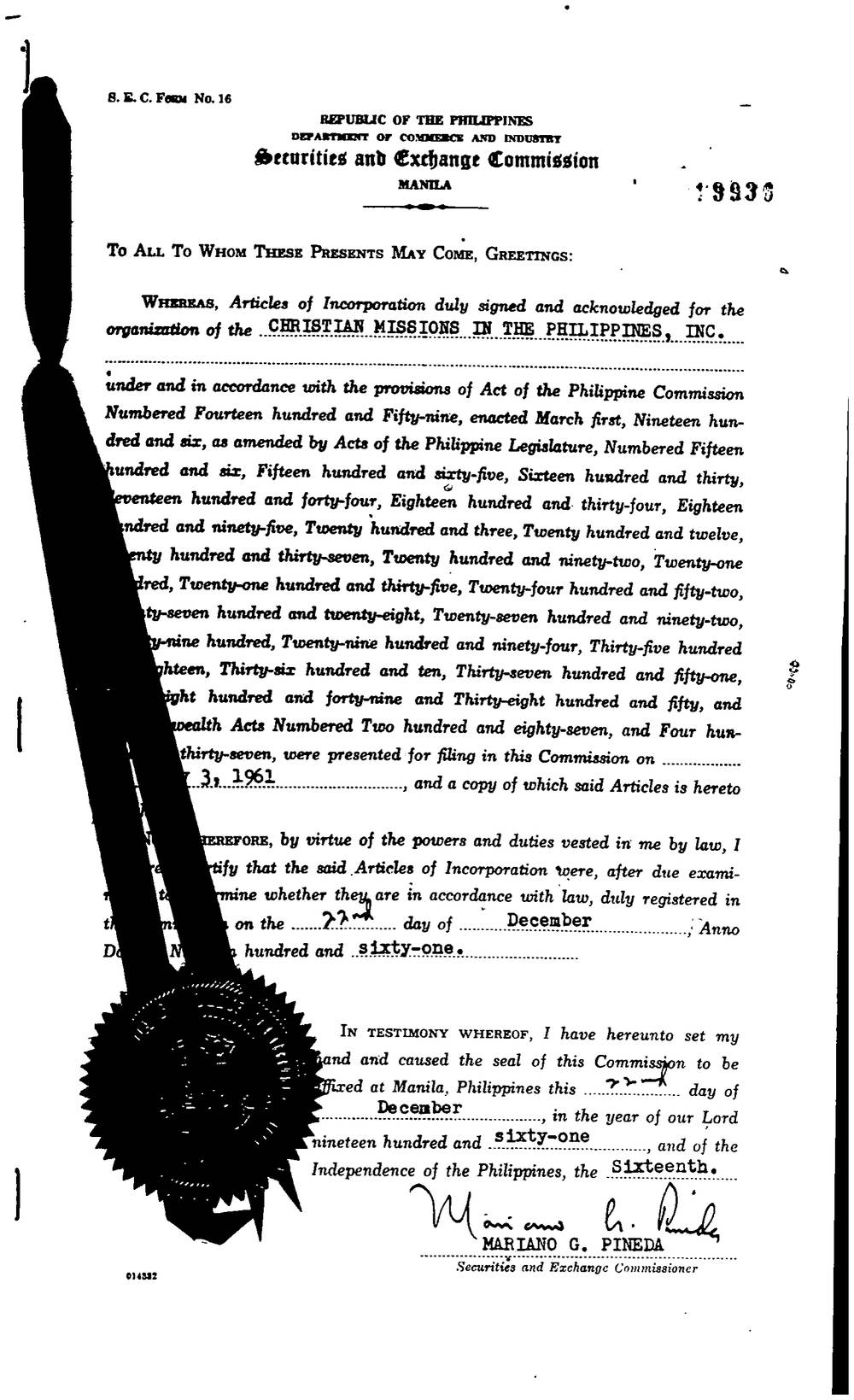 Christian Missions in the Philippines, Inc.