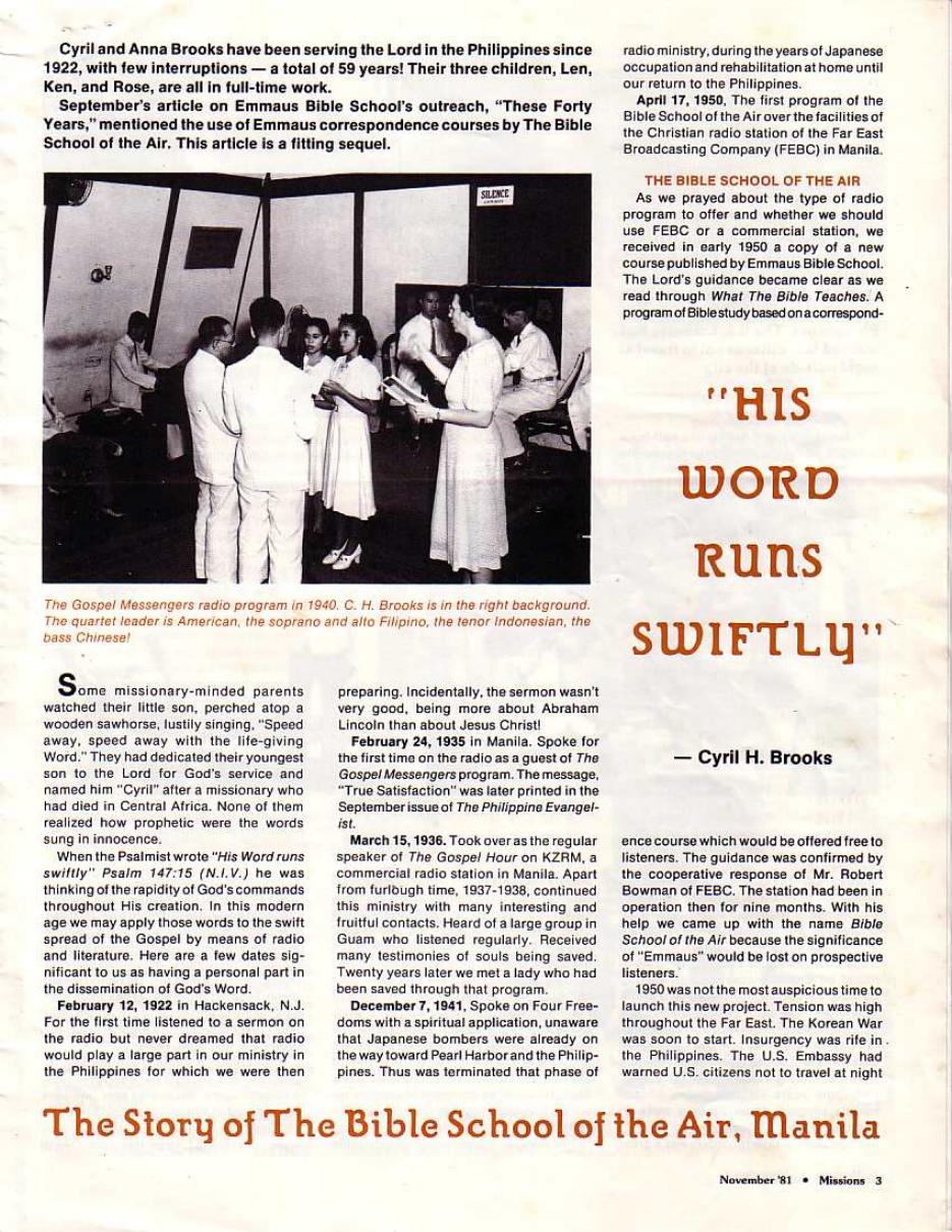 The Original Pages, 1981